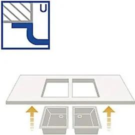 Franke Kubus KBK 110-50 Glacier + Druckknopfventil