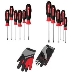 Gedore Schraubendreher Set PH+SL + T10-40 RED Mechaniker-/Montagehandschuh Gr.XL