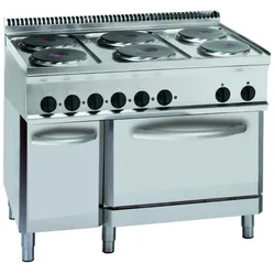 KBS Gastrotechnik KBS Elektro-Herd 6 Platten Umluft-Elektro-Backofen