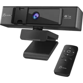 j5create JVCU435-N USB 4K Ultra HD Webcam mit 5x Digital Zoom Remote Control