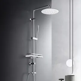 Görbach Regendusche Duschsystem Edelstahl Duschset ohne Armatur Chrom D20cm