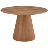 Furnhouse Esstisch Eiche, Holz, Echtholz,Eiche, Holz Optik, 4-Sitzer, Rund,Rund, 120x76x120 cm, Esszimmer, Tische, Esstische