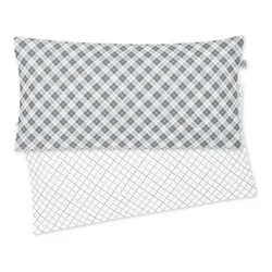 Kissenbezug IRISETTE "Bea", silber (silberblau), B:80cm L:40cm, Mako-Satin, Obermaterial: 100% Baumwolle, Kissenbezüge, zeitlose Instagram-Blogger-Kollektion