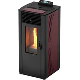 Blaze Pelletofen Yura easy 14, 14 kW, Dauerbrand, optional WLAN fähig rot