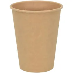 DELUKE® Pappbecher Braun 1000 Stück - 300ml Einwegbecher Getränkebecher Pappe Becher Einweg Kaffeebecher Teebecher Partybecher