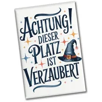 Speecheese Zaubererhut Achtung Platz verzaubert Souvenir Souvenir Magnet Lustiger
