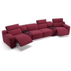 Stoff Heimkino Sofa LORETO Kino Sessel - rot