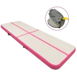 vidaXL Aufblasbare Gymnastikmatte mit Pumpe 500x100x20 cm PVC Rosa