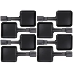 8x Raclette Pfännchen 23178 10x10cm, Antihaftbeschichtung, Universell für Raclettes