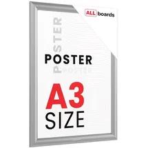 ALLboards Plakatrahmen Silber A3 3er Set
