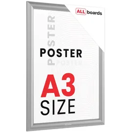 ALLboards Plakatrahmen Silber A3 3er Set