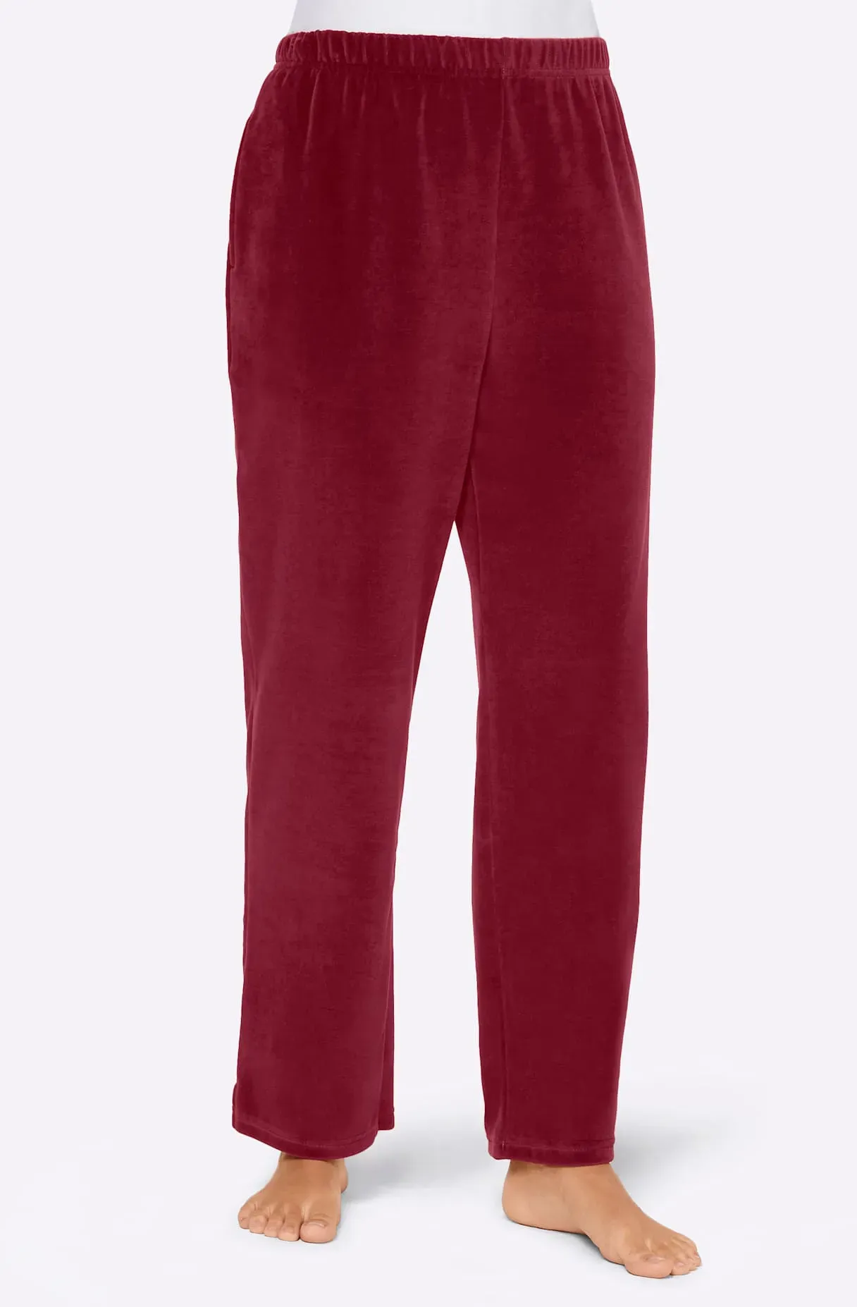 Nickihose FEEL GOOD, Damen, Gr. 26/27, Kurzgrößen, rot (dunkelrot), 80% Baumwolle, 20% Polyester, unifarben, Hosen