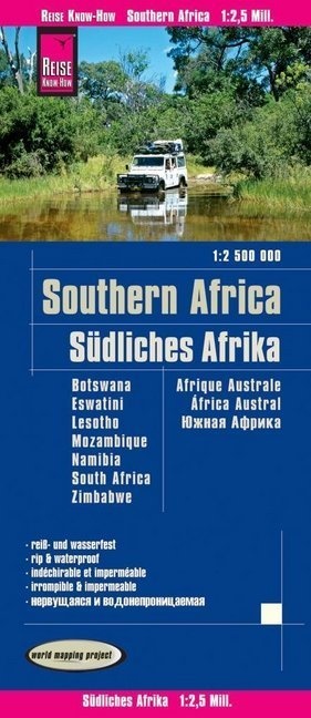 Reise Know-How Landkarte Südliches Afrika (1:2.500.000) : Botswana  Lesotho  Mosambik  Namibia  Simbabwe  Südafrika  Swasiland  Karte (im Sinne von La