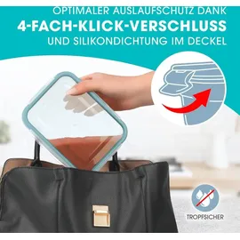 GOURMETmaxx Klick-it Frischhaltedose grün 1,05 l 4-teiliges Set