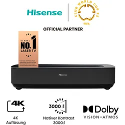 HISENSE UHD-Beamer "Hisense PL1 Laser Cinema 80 - 120 Zoll Laser Projektor,(ohne Leinwand)", grau (anthrazit), B:53,1cm H:12cm T:33,5cm, Beamer