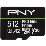 PNY Pro Elite Prime 512 GB, microSDXC 512GB Kit, UHS-I