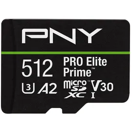 PNY Pro Elite Prime 512 GB, microSDXC 512GB Kit, UHS-I