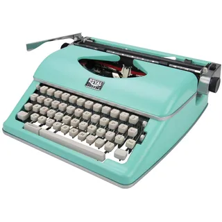 Royal 79101T Klassische Manuelle Schreibmaschine in Mintgrün mit Authentischem Typendruck