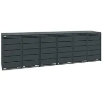 Mbox24 Mülltonnenbox Classic, Metall, für 6 Mülltonnen bis 240