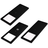 Kalb Material Für Möbel kalb LED Unterbauleuchten schwarz 5W- sehr flache Küchenleuchte Touchdimmfunktion 3er Set Warmweiß