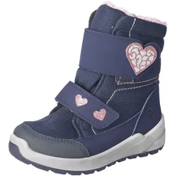 Stiefelette RICOSTA "Ricosta Stiefelette Lederimitat/Textil", Kinder, Gr. 32, blau (ozean), Lederimitat, Textil, casual, Schuhe
