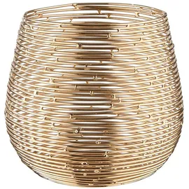 BUTLERS Teelichthalter Twine Light Metall Gold