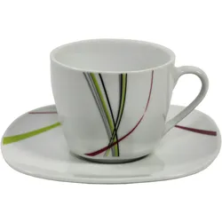 Kaffeetasse 20cl mit Untertasse 14,5cm Fashion