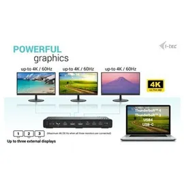 iTEC i-tec USB-C Triple Display Docking Station Gen 2 + Power Delivery 100W