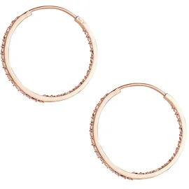 Elli Creolen mit Kristall 925 Silber rosa