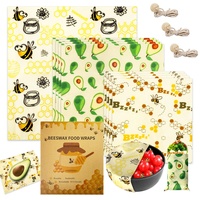 YUTUY Bienenwachs-Wraps,Bienenwachstücher,Wachspapier Bienenwachstücher Wiederverwendbare Bienenwachstücher aus Natürlichem Bienenwachs Organic Cotton