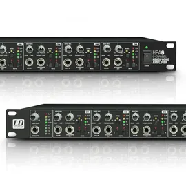 LD SYSTEMS HPA 6 Kopfhörerverstärker 6 Kanal, 19", schwarz