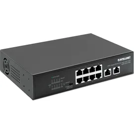 Intellinet Network Solutions Intellinet 8-Port Gigabit Ethernet PoE+ Switch mit 2 RJ45 Gigabit Uplink-Ports