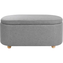 Beliani Polsterbank Hayward Hellgrau 98 x 40 x 48 cm