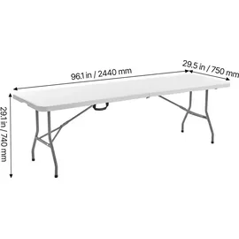 Vevor Campingtisch Buffettisch Weiß