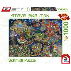 SCHMIDT 59968 Puzzle 1000 Teile Steve Skelton: Verrückte Welt