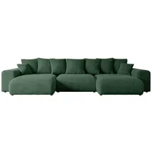 altdecor Ecksofa Cord 6-Sitzer Grün