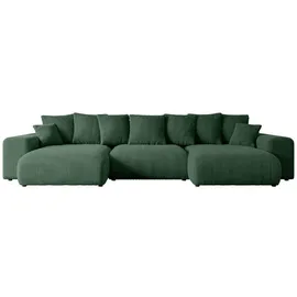 altdecor Ecksofa Cord 6-Sitzer Grün