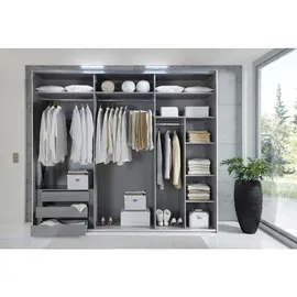 luma-home Schwebetürenschrank 22039 300 x 216 x 65 cm Weiß