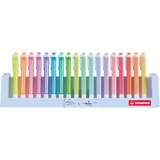 Stabilo swing cool 18er Tischset - mit 8 verschiedenen Leuchtfarben & 10 Pastellfarben