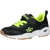 LICO Bronte VS Hallenturnschuhe, Schwarz/Lemon, 33 EU