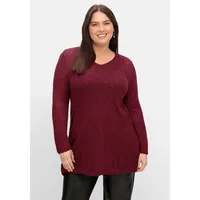 Sheego Pullover in weinrot | Gr.: 56/58,