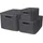 Curver Aufbewahrungsbox mit Deckel Style 3-tlg. S+M+L anthrazit