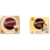 Senseo Pads Café Latte, 80 Kaffeepads, 10er Pack, 10 x 8 Getränke & Pads Guten Morgen XL, 50 Kaffeepads UTZ-zertifiziert, 5er Pack, 5 x 10 Becherpads
