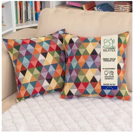 Selfitex Kissenbezug Bunte 40 x 40 cm Bunt