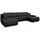 Sofnet Wohnlandschaft mit Schlaffunktion Faris U-Form - Couch, Schlafsofa mit Bettkasten, Couchgranitur mit Bettfunktion, Big Sofa, Bettsofa (Schwarz + Graphit (Madryt 1100 + Inari 94))