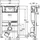 Viega Prevista Dry WC-Element 8533 mit Dusch-WC-Anschluss 820 mm