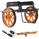 Vevor Kajakwagen 150 kg Vollgummireifen orange/schwarz