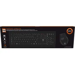Müller Funk-Tastatur und optische 5 Tasten Funk-Maus Set, QWERTZ (DE/AT), schwarz