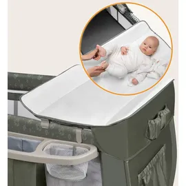 lionelo Sven Plus 4 in 1 Baby Bett Baby ab Geburt bis 15 kg Wickelauflage luftige Seitenwände mit Seiteneingang Tragetasche zusammenklappbar