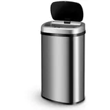 Juskys Automatik Mülleimer mit Sensor - Silber